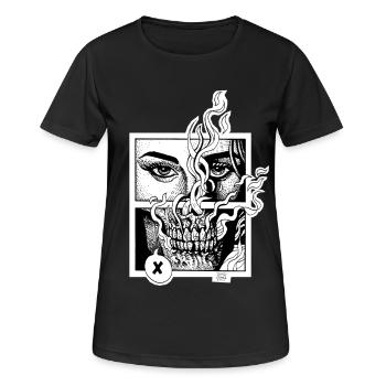 Fin de l’étranger - T-shirt respirant Femme - noir - Devant - AI Model Female 172 light (172cm)
