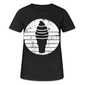 Eiswaffel - Frauen T-Shirt atmungsaktiv - Schwarz - Vorne - AI Model Female 172 light (172cm)