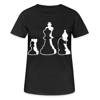 Chess pieces - Women's Breathable T-Shirt - black - Front - AI Model Female 172 light (172cm)