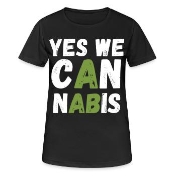 Oui, nous le cannabis ! - T-shirt respirant Femme - noir - Devant - AI Model Female 172 light (172cm)