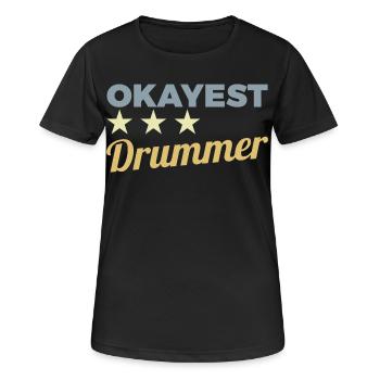 Batteur moyen - T-shirt respirant Femme - noir - Devant - AI Model Female 172 light (172cm)