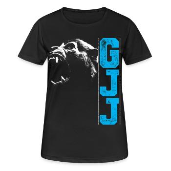 Guerrilla Jiu Jitsu Gorilla tête BJJ cadeau - T-shirt respirant Femme - noir - Devant - AI Model Female 172 light (172cm)