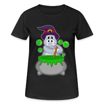 Nilpferd Hexe Zaubertrank - Frauen T-Shirt atmungsaktiv - Schwarz - Vorne - AI Model Female 172 light (172cm)