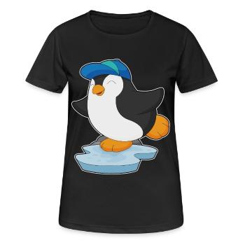 Penguin Pupil Cap School - Women's Breathable T-Shirt - black - Front - AI Model Female 172 light (172cm)