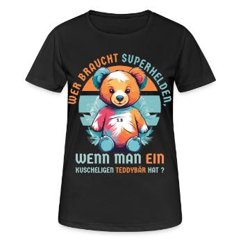 Cuddly Teddy Bear - Women's Breathable T-Shirt - black - Front - AI Model Female 172 light (172cm)