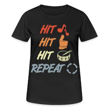 Schlage und Wiederhole - Frauen T-Shirt atmungsaktiv - Schwarz - Vorne - AI Model Female 172 light (172cm)