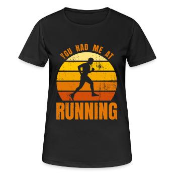 Amoureux de la course à pied - T-shirt respirant Femme - noir - Devant - AI Model Female 172 light (172cm)