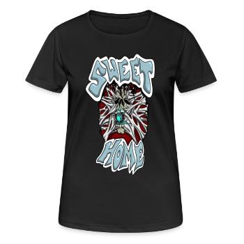 Süßes Zuhause - Frauen T-Shirt atmungsaktiv - Schwarz - Vorne - AI Model Female 172 light (172cm)