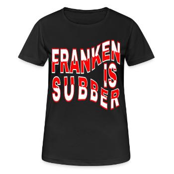 Franconia is Subber - Franconia is Super - fei schee - T-shirt respirant Femme - noir - Devant - AI Model Female 172 light (172cm)