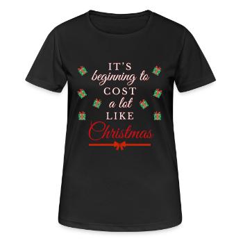 Es fängt an wie Weihnachten zu kosten lustig - Frauen T-Shirt atmungsaktiv - Schwarz - Vorne - AI Model Female 172 light (172cm)