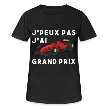 Je peux pas j ai grand prix - T-shirt respirant Femme - noir - Devant - AI Model Female 172 light (172cm)