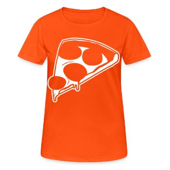Pizza Drawing - Women's Breathable T-Shirt - neon orange - Front - AI Model Female 172 dark (172cm)