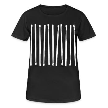 Drumsticks Vertical Pattern - Women's Breathable T-Shirt - black - Front - AI Model Female 172 light (172cm)
