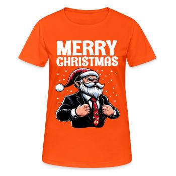 Merry Christmas Chef Imp Christmas Gnome - Women's Breathable T-Shirt - neon orange - Front - AI Model Female 172 dark (172cm)