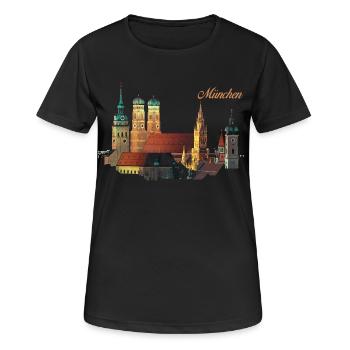 Munich - T-shirt respirant Femme - noir - Devant - AI Model Female 172 light (172cm)