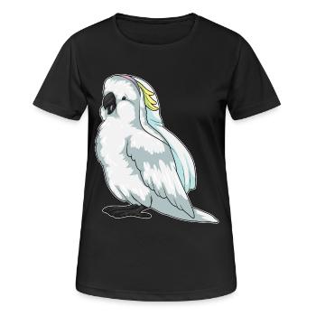 Voile de mariée perroquet mariage - T-shirt respirant Femme - noir - Devant - AI Model Female 172 light (172cm)