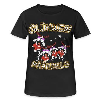 Glühwein Mädels - Frauen T-Shirt atmungsaktiv - Schwarz - Vorne - AI Model Female 172 light (172cm)