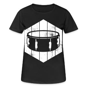 Kleine Trommel - Frauen T-Shirt atmungsaktiv - Schwarz - Vorne - AI Model Female 172 light (172cm)