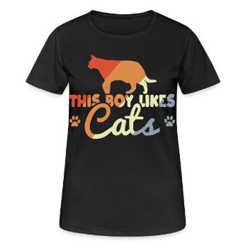 Kitten - Women's Breathable T-Shirt - black - Front - AI Model Female 172 light (172cm)