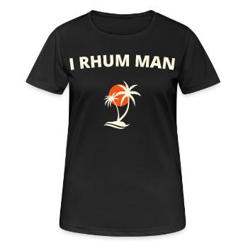 I rhum man - T-shirt respirant Femme - noir - Devant - AI Model Female 172 light (172cm)