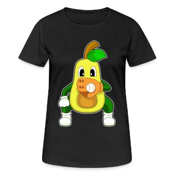 Avocado Baseball Baseball Glove Sports - Women's Breathable T-Shirt - black - Front - AI Model Female 172 light (172cm)