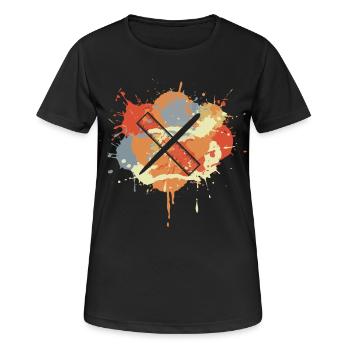 Vintage Pen and Ruler - Women's Breathable T-Shirt - black - Front - AI Model Female 172 light (172cm)
