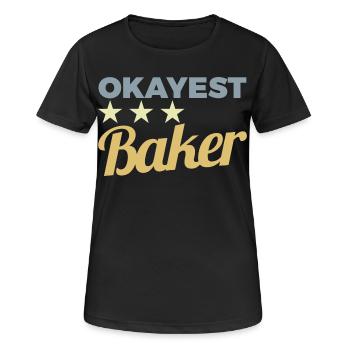 Boulanger moyen - T-shirt respirant Femme - noir - Devant - AI Model Female 172 light (172cm)