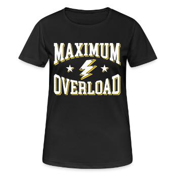 Maximale Überladung Kräftiger Retro-Druck - Frauen T-Shirt atmungsaktiv - Schwarz - Vorne - AI Model Female 172 light (172cm)