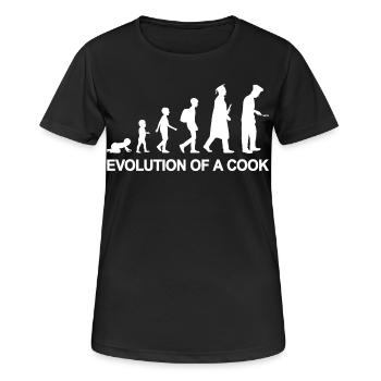 Développement d’un chef - T-shirt respirant Femme - noir - Devant - AI Model Female 172 light (172cm)