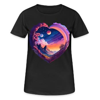 Le Songe d’une nuit d’été - T-shirt respirant Femme - noir - Devant - AI Model Female 172 light (172cm)