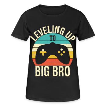 Leveling up to Big Bro - T-shirt respirant Femme - noir - Devant - AI Model Female 172 light (172cm)