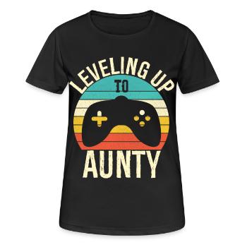 Aufsteigen zur Tante - Frauen T-Shirt atmungsaktiv - Schwarz - Vorne - AI Model Female 172 light (172cm)