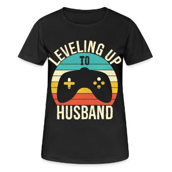 Aufstieg zum Ehemann - Frauen T-Shirt atmungsaktiv - Schwarz - Vorne - AI Model Female 172 light (172cm)