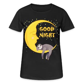 Bonne nuit, paresseux - T-shirt respirant Femme - noir - Devant - AI Model Female 172 light (172cm)