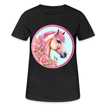 Majestueuse Rose Ross - T-shirt respirant Femme - noir - Devant - AI Model Female 172 light (172cm)
