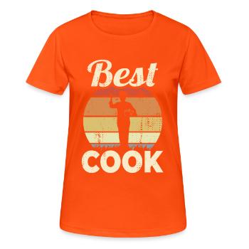 Cooking lover - Women's Breathable T-Shirt - neon orange - Front - AI Model Female 172 dark (172cm)