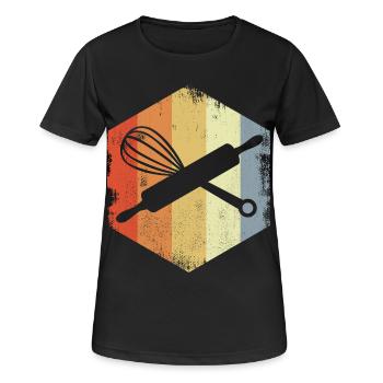Dough Roll Hand Mixer - Women's Breathable T-Shirt - black - Front - AI Model Female 172 light (172cm)