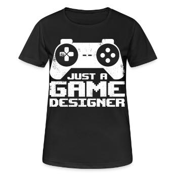 Concepteur de jeux - T-shirt respirant Femme - noir - Devant - AI Model Female 172 light (172cm)