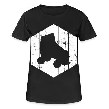 Roller Skates Sketch - Women's Breathable T-Shirt - black - Front - AI Model Female 172 light (172cm)