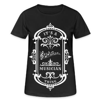 Citation de musicien Un truc de musicien - T-shirt respirant Femme - noir - Devant - AI Model Female 172 light (172cm)