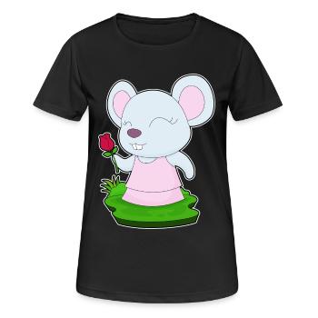 Mouse Rose - T-shirt respirant Femme - noir - Devant - AI Model Female 172 light (172cm)
