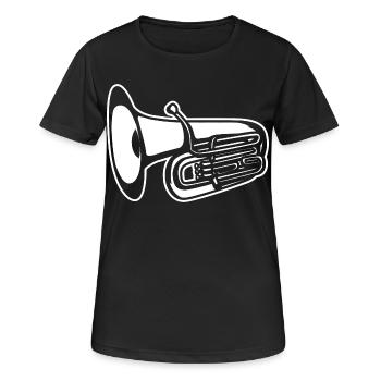 Tuba - T-shirt respirant Femme - noir - Devant - AI Model Female 172 light (172cm)
