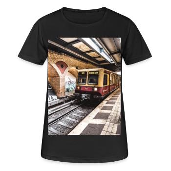 Pankow - Frauen T-Shirt atmungsaktiv - Schwarz - Vorne - AI Model Female 172 light (172cm)