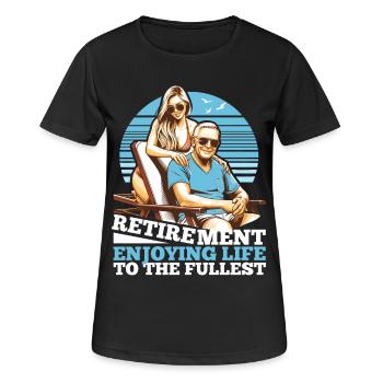 Retirement Life Enjoy Gift - Women's Breathable T-Shirt - black - Front - AI Model Female 172 light (172cm)