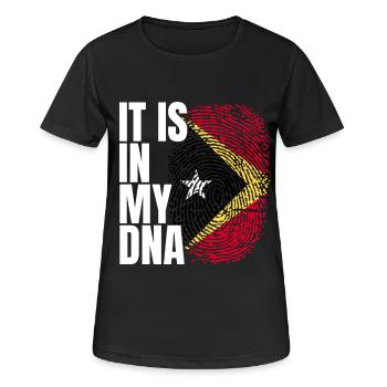 Empreinte digitale du Timor oriental - T-shirt respirant Femme - noir - Devant - AI Model Female 172 light (172cm)
