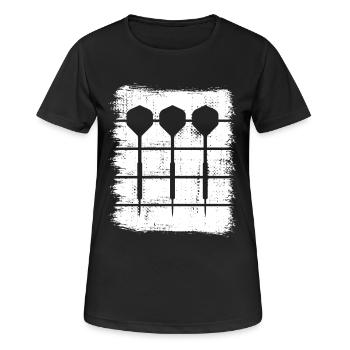 Dartpfeile - Frauen T-Shirt atmungsaktiv - Schwarz - Vorne - AI Model Female 172 light (172cm)