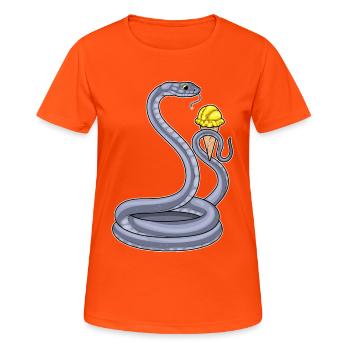 Snake Waffle Ice Cream - Women's Breathable T-Shirt - neon orange - Front - AI Model Female 172 dark (172cm)