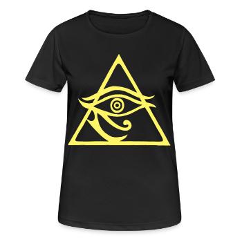 Die Pyramide des Gottes Horus - Frauen T-Shirt atmungsaktiv - Schwarz - Vorne - AI Model Female 172 light (172cm)