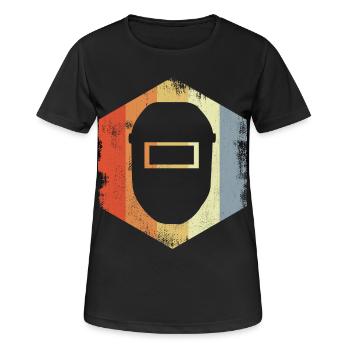 Welding helmet - Women's Breathable T-Shirt - black - Front - AI Model Female 172 light (172cm)