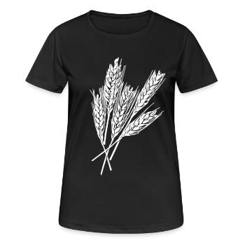 5 épis de blé - T-shirt respirant Femme - noir - Devant - AI Model Female 172 light (172cm)
